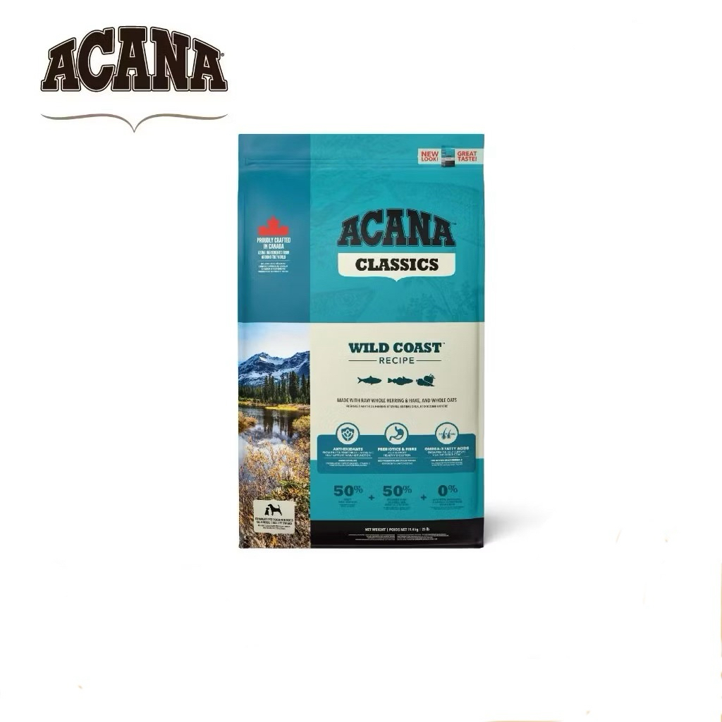 ACANA Classics Wild Coast (อคานา คลาสสิก ไวล์ด โคสท์) สูตรสำหรับสุนัขทุกช่วงวัย ทุกสายพันธุ์ ขนาด 2-9.7kg