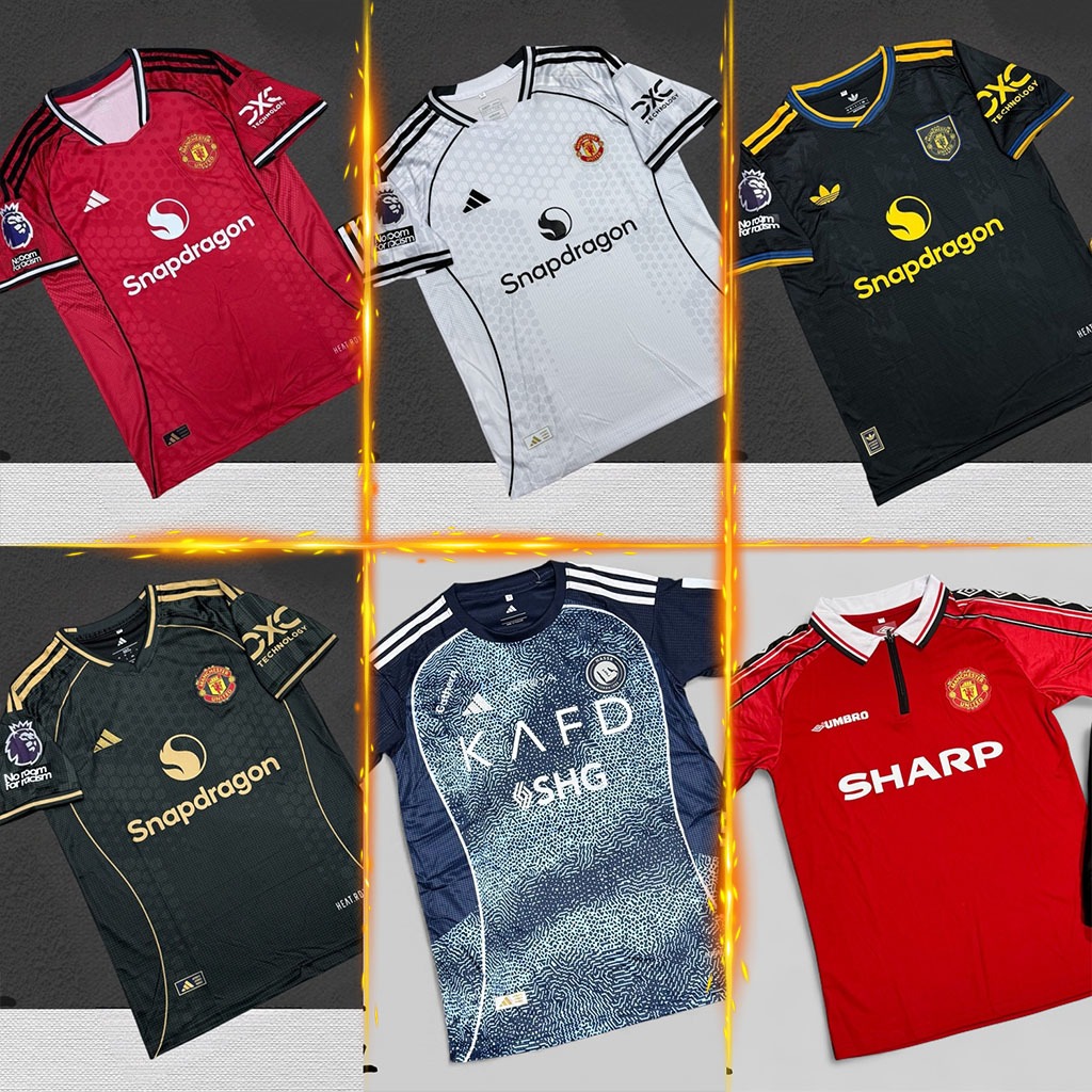 ชุดฟุตบอล เสื้อบอล ผู้ใหญ่ ได้ทั้งชุด(เสื้อ+กางเกง) แขนสั้น 2025-26 รวมทีม68