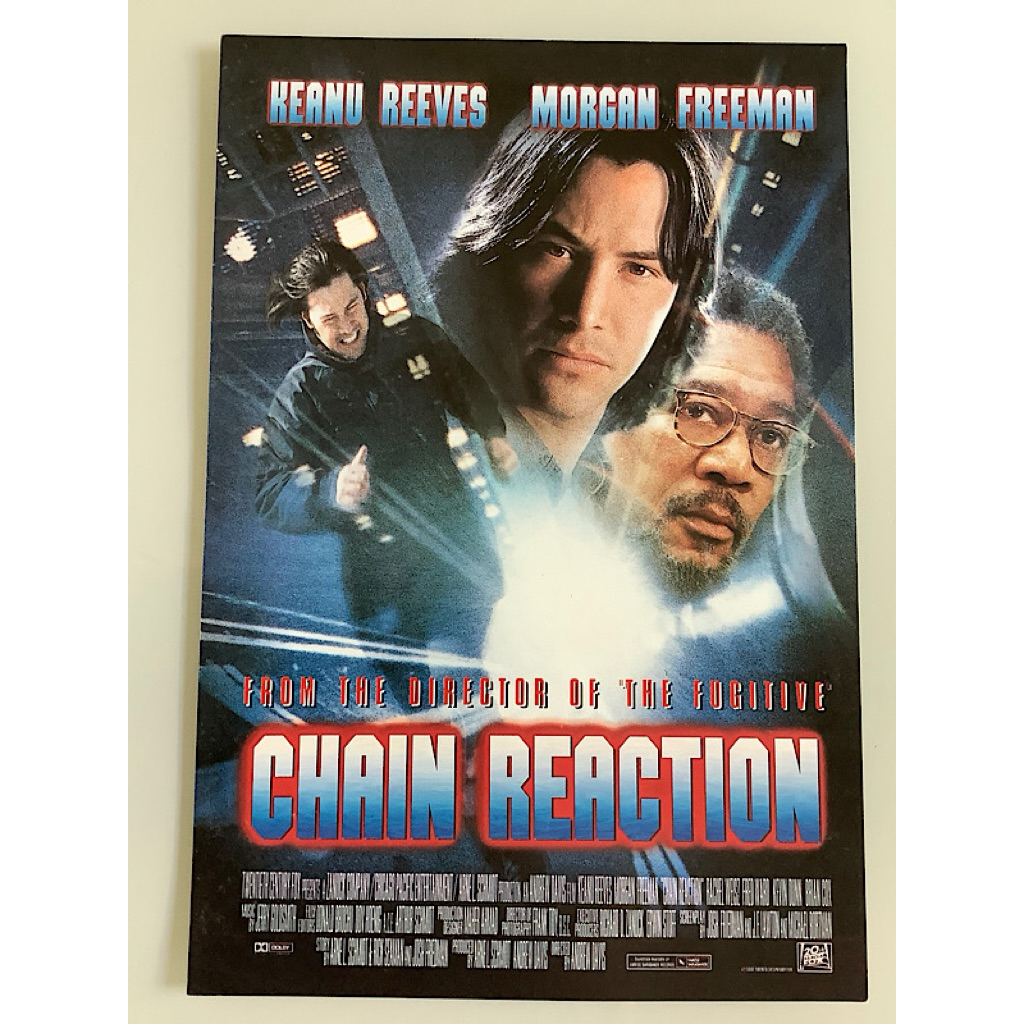 NO.0021  HANDBILL ใบปลิวแนะนำภาพยนตร์มือสอง CHAIN REACTION - 1996 20TH CENTURY FOX