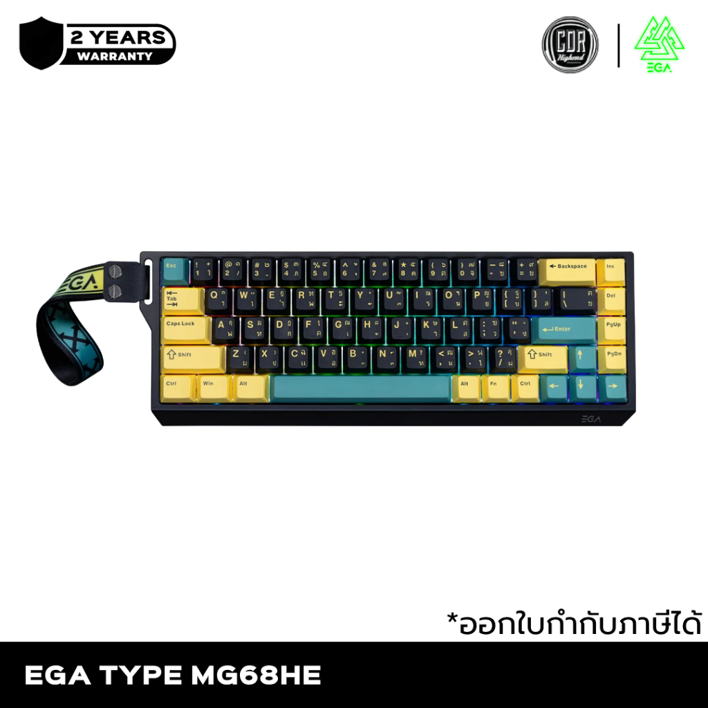 EGA TYPE MG68HE 65% Keyboard คีย์บอร์ด เทคโนโลยี Hall Effect Magnetic Switch 8K Polling Rate (8000Hz