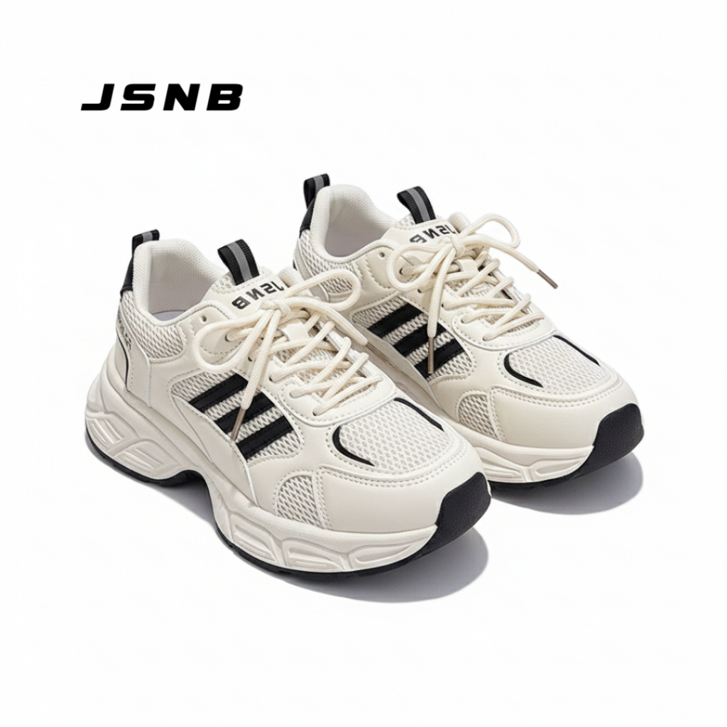 JSNB ส่งฟรี รองเท้าผ้าใบ ทรงสปอร์ต พร้อมส่ง รองเท้ากีฬาลำลอง ใส่วิ่งได้  พื้นหนานุ่ม กันลื่น เบา ระบายอากาศได้ดี [LN921]