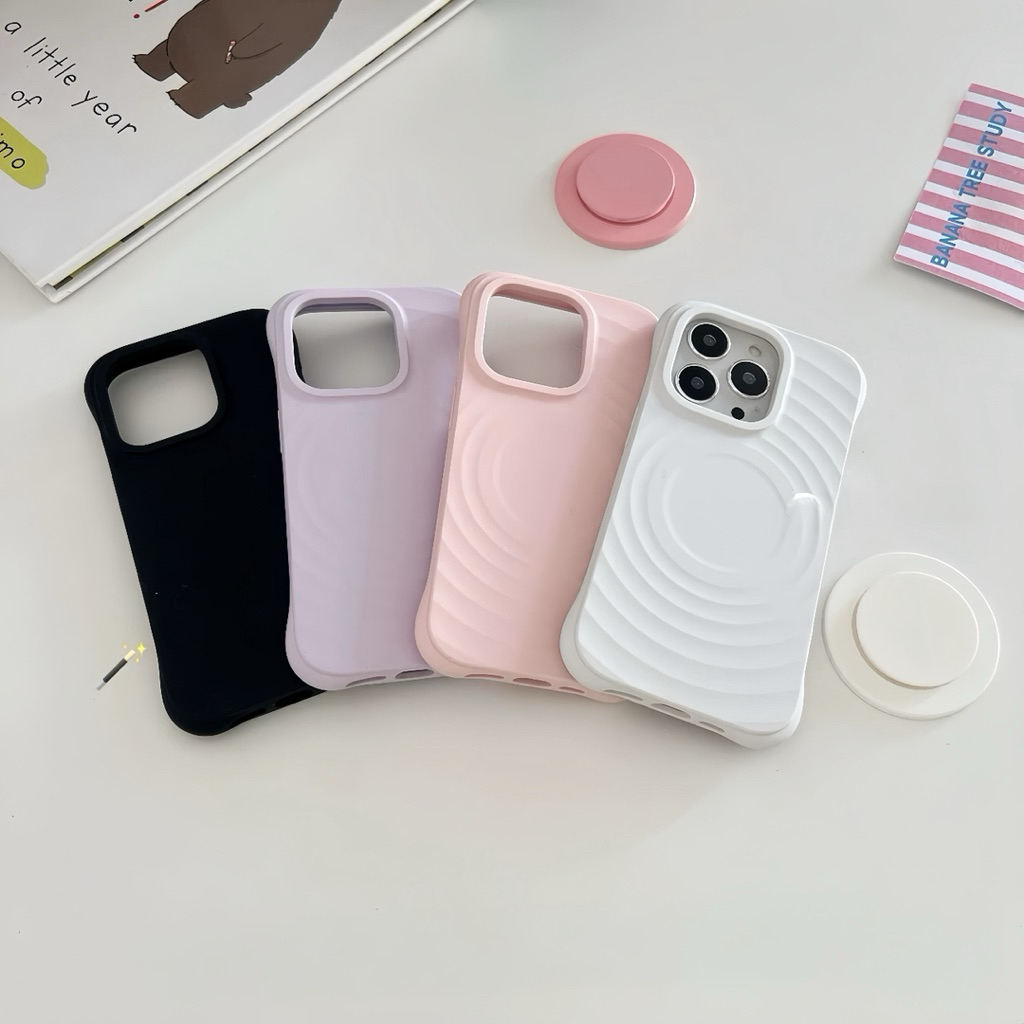 Ripple เคสกันกระแทก ชาร์จได้ ดีไซส์สวยหรู for iPhone17/pro/max 16/pro/max 15/pro/max 14/pro/max 13/pro/max 11 17air