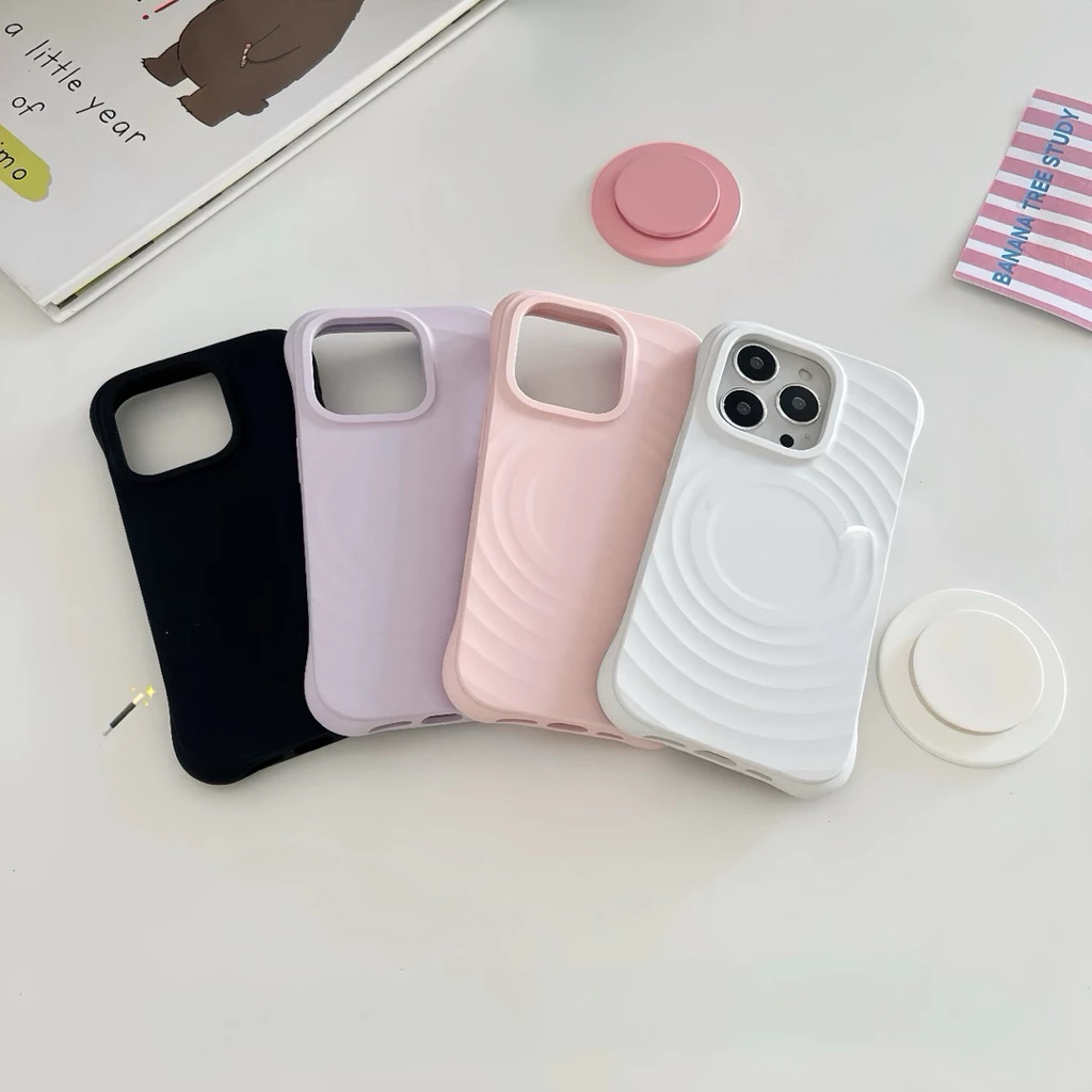Ripple เคสกันกระแทก ชาร์จได้ ดีไซส์สวยหรู for iPhone17/pro/max 16/pro/max 15/pro/max 14/pro/max 13/pro/max 11 17air
