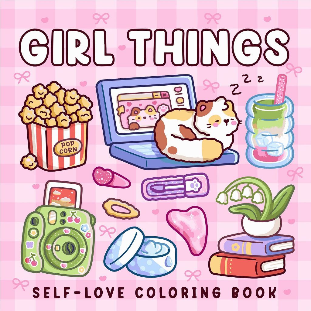 [พร้อมส่ง] สมุดภาพระบายสี GIRL THINGS ภาพน่ารัก ลายเส้นชัด ฝึกสมาธิ ระบายสนุก