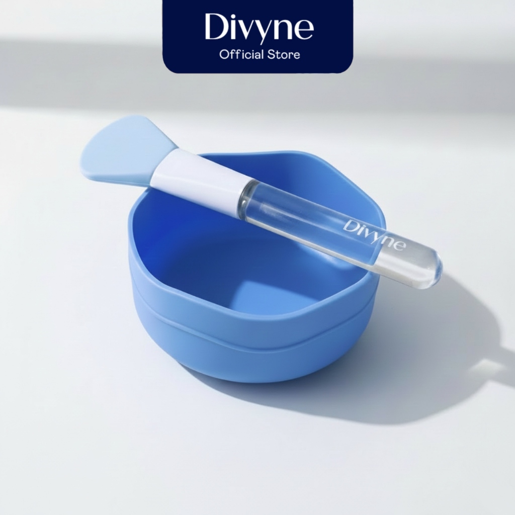 DIVYNE Silicone Mask Brush & Bowl ถ้วยและแปรงซิลิโคนสำหรับมาส์ก