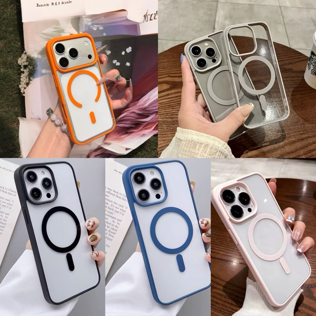 เคส ขอบสีหลังใส IPHONE - 17 17air 17promax