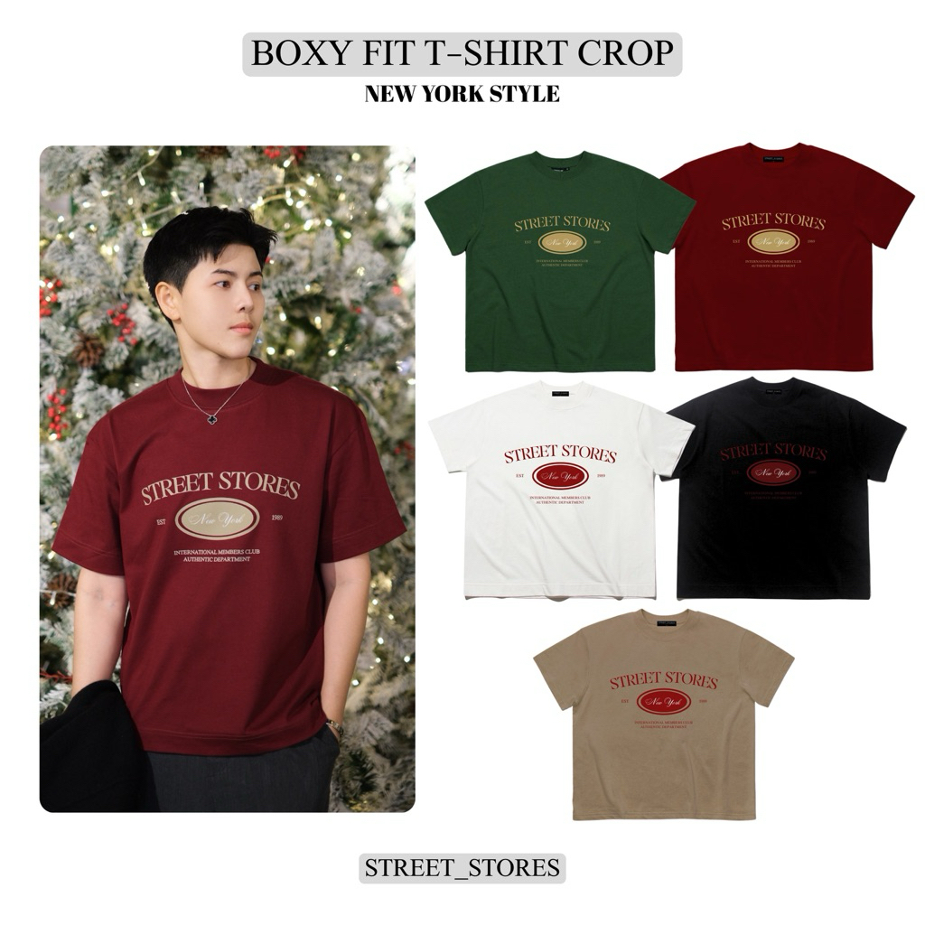 เสื้อยืดBoxy คอฟิต ทรงครอป (New York Style)