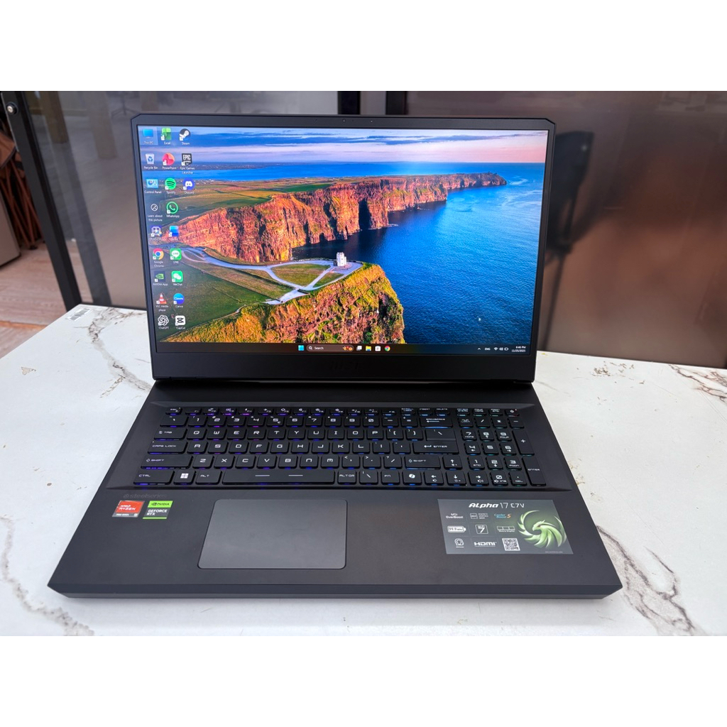 โน๊ตบุ๊กเกมมิ่ง MSI Alpha 17 C7V | Ryzen 9 7945HX | RAM 16GB | SSD 1TB | การ์ดจอ 8GB | จอ 17.3” Gami