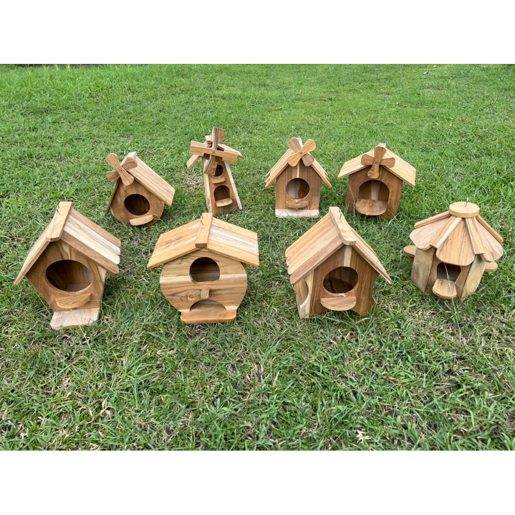 บ้านนกไม้สัก บ้านกระรอก บ้านซูการ์ไม้สัก บ้านไม้สักตกแต่งสวน