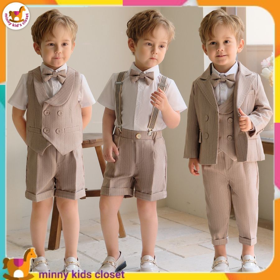 ชุดสูท เด็กชาย สีน้ำตาล  ชุดสูทเด็ก งานดีมีซัับใน ชุดออกงานเด็กชาย 2-7 ขวบ