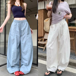 กางเกงขายาว กางเกงลำลอง ทั้งหมด4สี ทรงหลวม สไตล์สปอร์ต เอวยืดได้ #010319