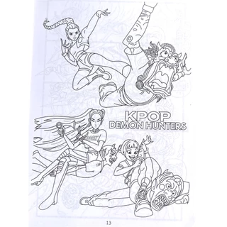 changkid สมุดภาพระบายสี K-Pop Demon Hunters ไอดอลนักล่าปีศาจ สุดเท่ ระบายเพลิน ฟรีสติกเกอร์