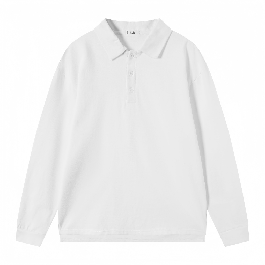 B&R قميص بولو قطن بأكمام طويلة ياباني — صورة 6