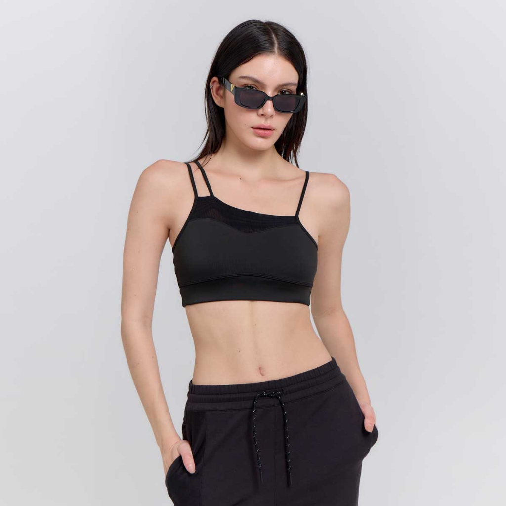 UNBOUND ASYNC LINE STRAP SPORT BRA > BLACK สปอร์ตบราสีดำ — صورة 6