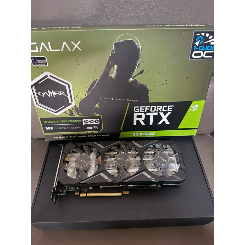 RTX2060SUPER/8GB GALAX 1-CLICK (OC/D6) เทส3dmark furmark พอร์ตติดครบ สภาพสวยๆไฟRGB