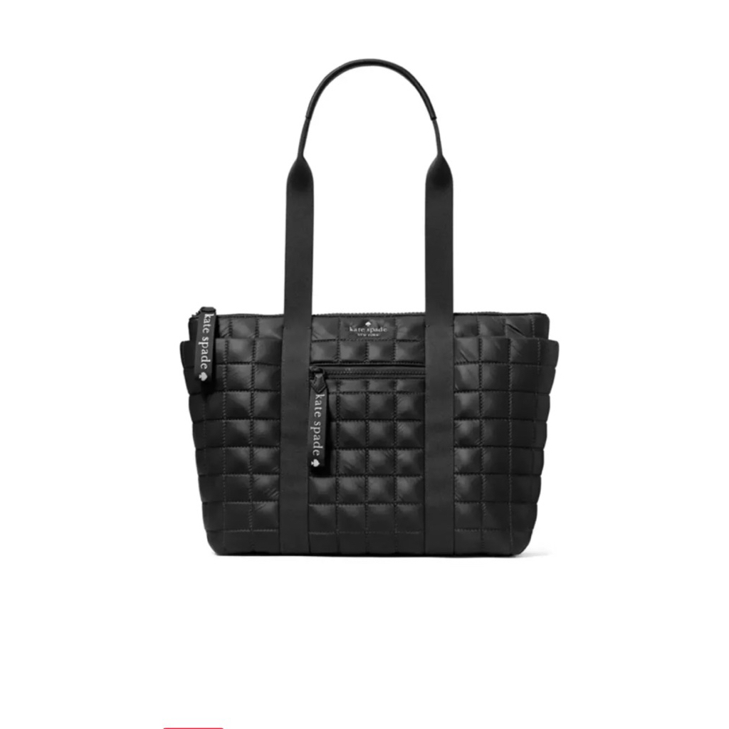 กระเป๋านวม kate space สีดำ Kate Spade Camden Quilted Extra Large Tote - Black Travel Duffle