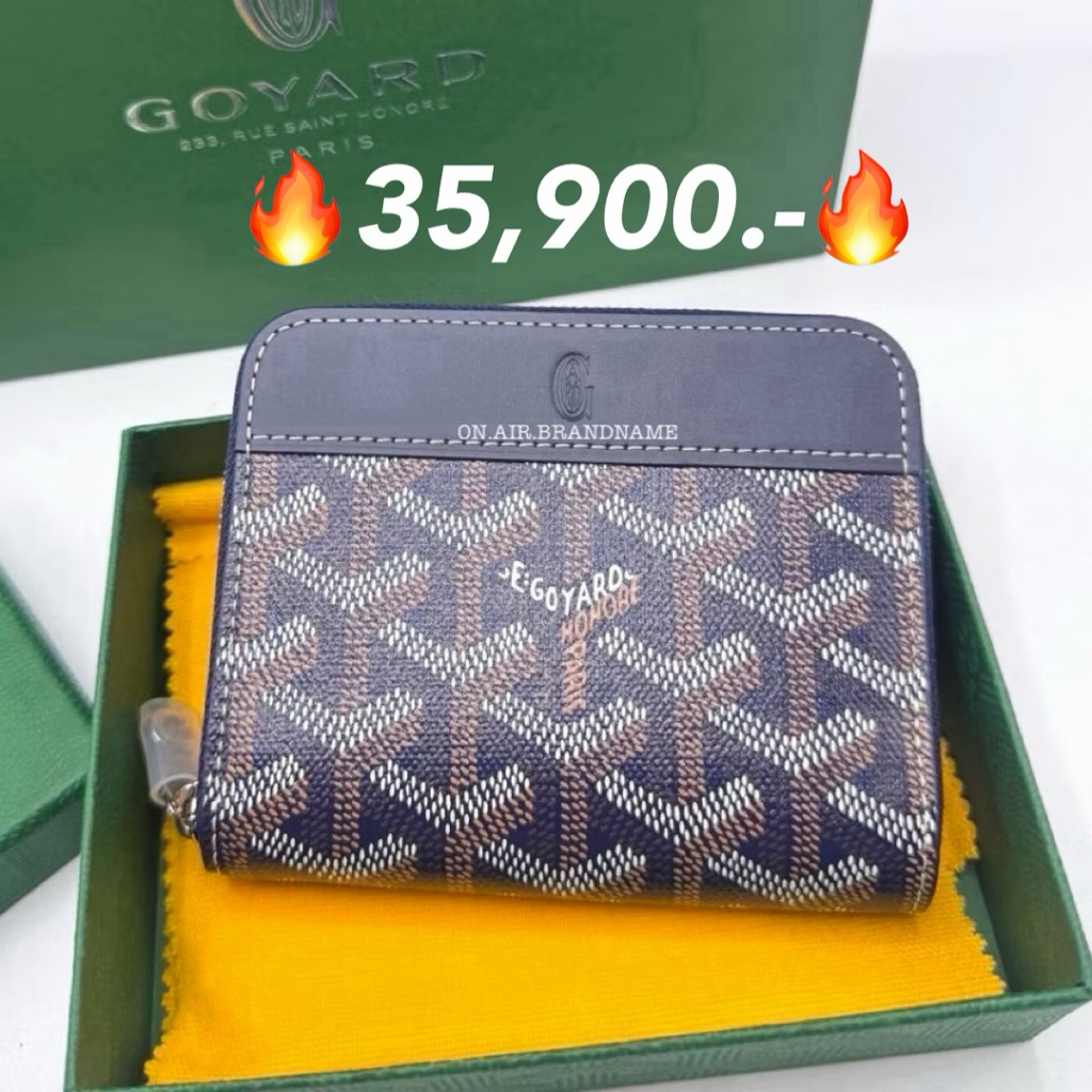 New goyard matignon PM wallet สีกรม navy กระเป๋าสตางค์ สีสวยมาก
