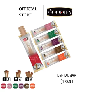 ขนมขัดฟันสุนัข Goodies Dental Bar ขนาด 85 กรัม Goodies Long Lasting เดนทอลบาร์ ขนมขัดฟันสุนัขพันธุ์เล็กและพันธุ์ใหญ่