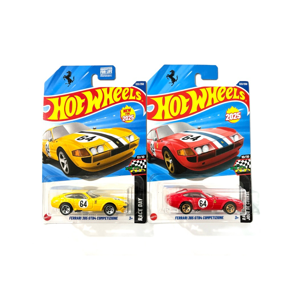 Hot Wheels | FERRARI 365 GTB4 COMPETIZIONE ~ มี 2 สี = สีเหลือง สีแดง |‼️มุมยับนิดๆ‼️| 🇺🇸เป็นแพคอเมร