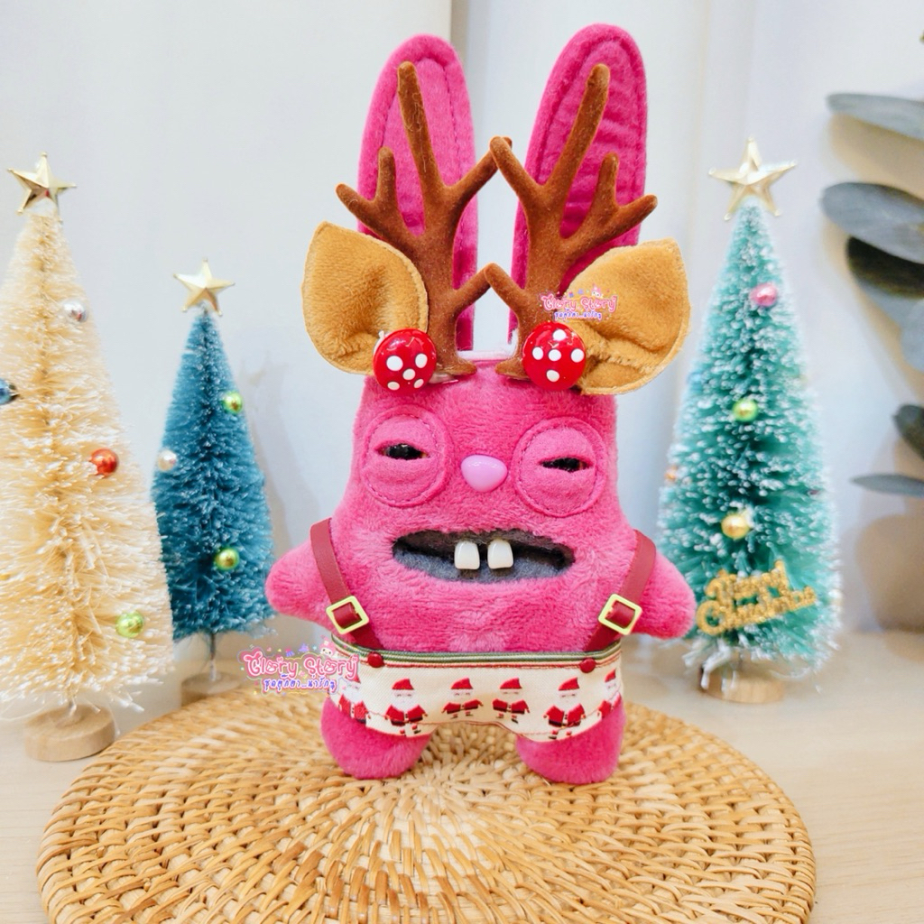 Fuggler keyring " Rabid Rabbit - Pink " ชุด ธีม คริสต์มาส