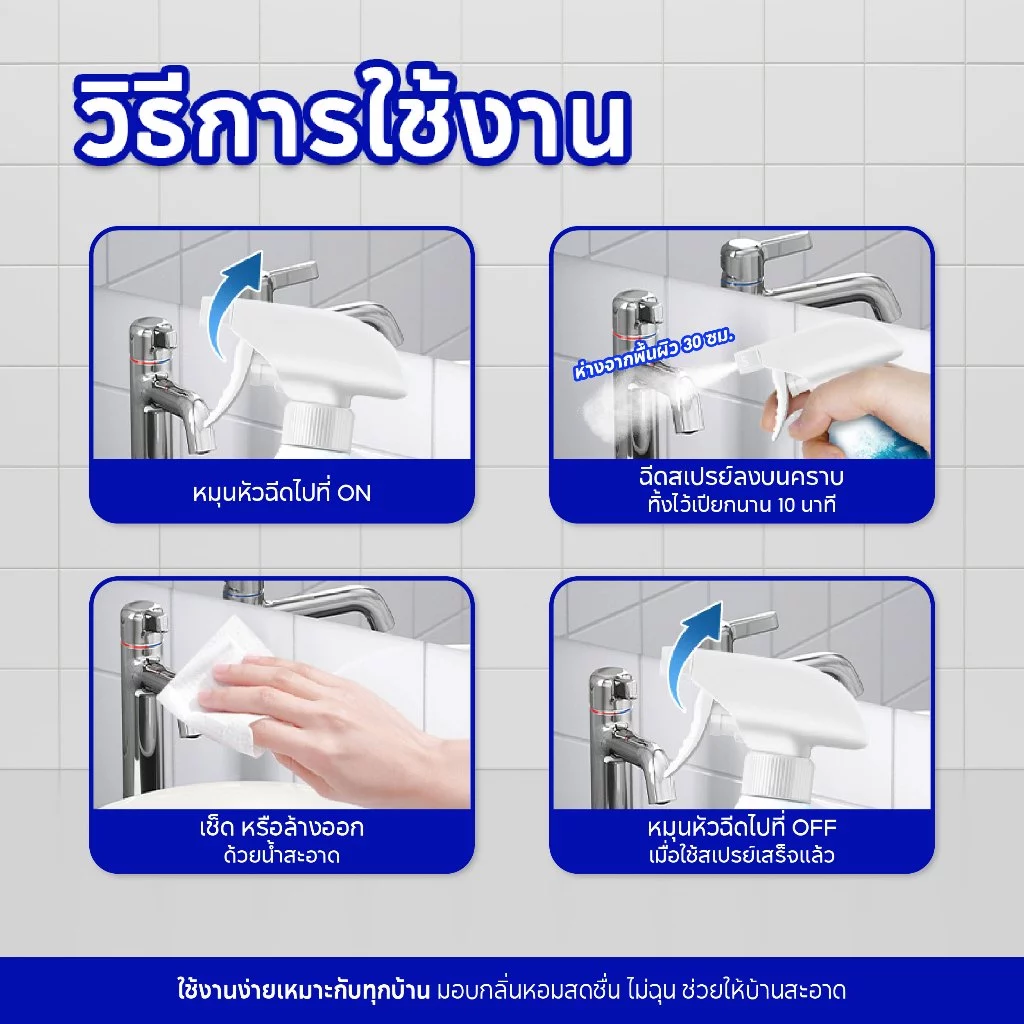 Rabito น้ำยาล้างห้องน้ำ น้ำยาขัดกระเบื้อง น้ำยาขจัดคราบห้องน้ำ ล้างห้องน้ำ ของใช้ในบ้าน 500มล. C1 thumbnail 9