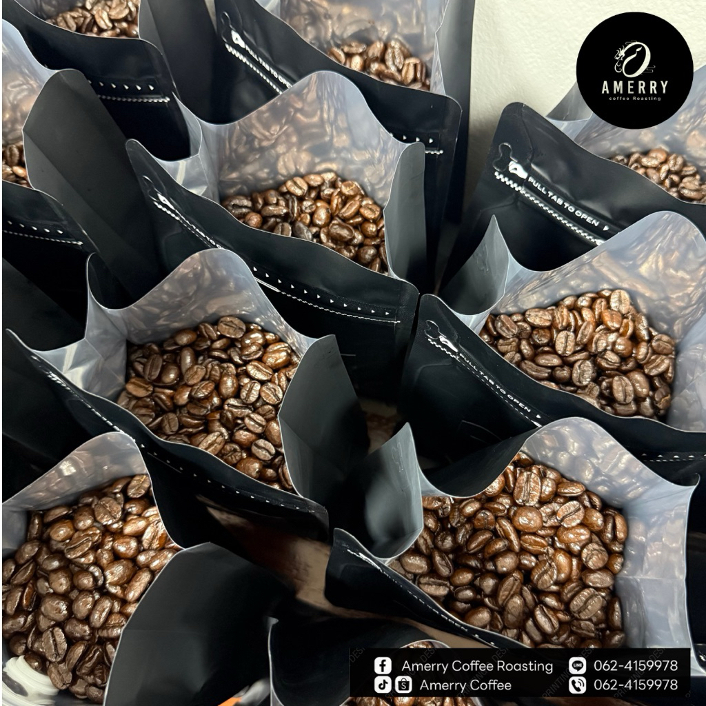 เมล็ดกาแฟดอยช้างArabica100%คั่วเข้ม(Dark Roas)250g./500g.บอดี้เเน่นรสชาติเข้ม ราคา ถูกที่สุด ดีลบีเคเค แกลเลอรีภาพที่ 5