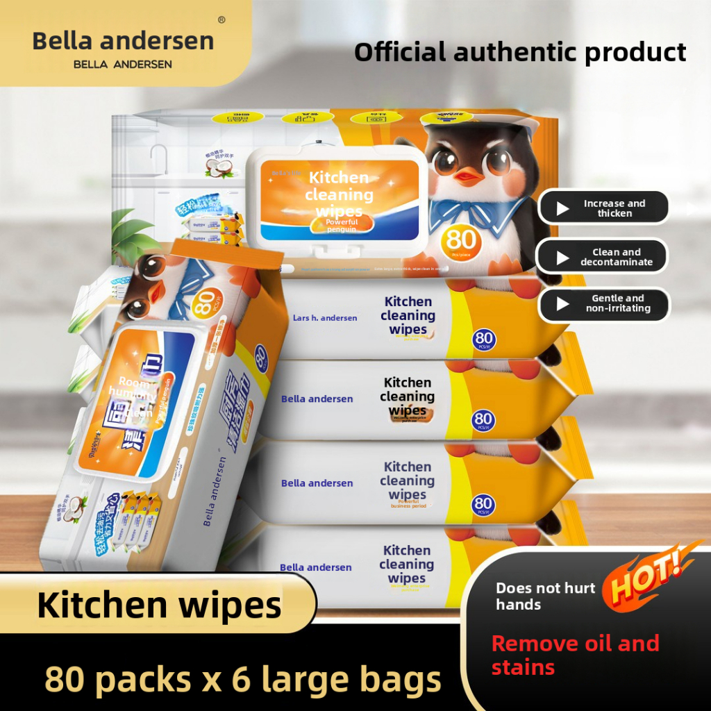Bella Andersen's Penguin Penguin Kitchen Wipes are Powerful cleaners, thickened household wipes, and
