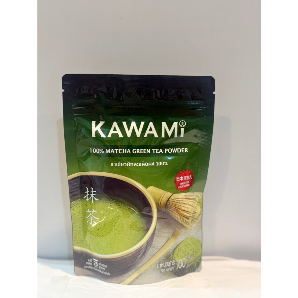 Kawami 100% Matcha Green Tea Powder คาวามิ ชาเขียวมัทฉะชนิดผง 100% ขนาด 100g.