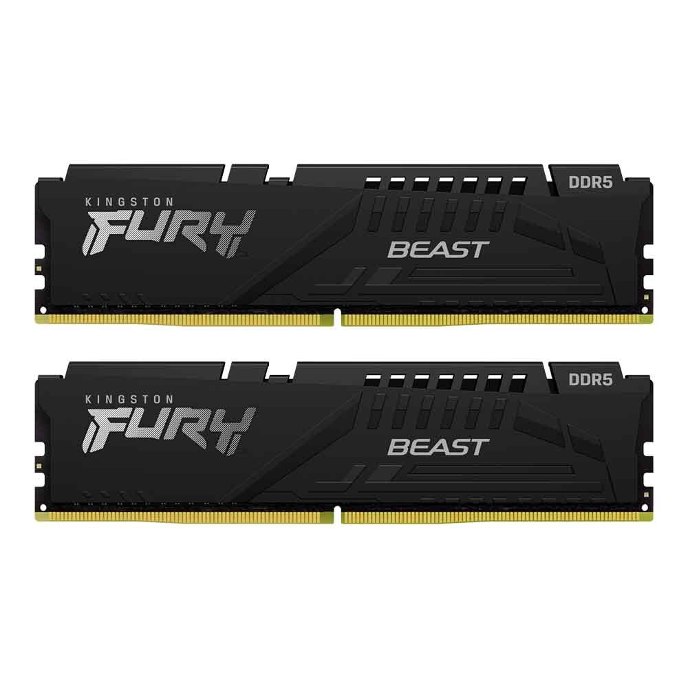 64GB (32GBx2) DDR5 6000MHz RAM KINGSTON FURY BEAST DDR5 (KF560C36BBE2K2-64)