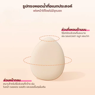 PALA พัฟแต่งหน้า พัฟรองพื้น พัฟคุชชั่น ฟองน้ำแต่งหน้า ใช้ได้ทั้งแห้งและเปียก เกลี่ยง่าย ไม่กินเนื้อผลิตภัณฑ์