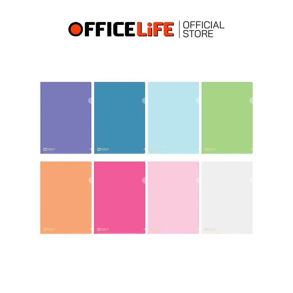 Elephant ตราช้าง แฟ้มซองพลาสติก แบบใส รุ่น 410 หนา 180 Mic. ขนาด A4 ( 12 ซอง / แพ็ค )