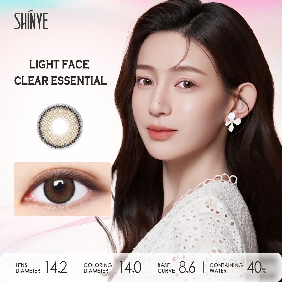 SHINYE 14.5mm คอนแทคเลนส์ 6 เดือน คอนแทคเลนส์สายตาสั้นแห่งปีคอนแทคเลนส์แบบมีองศา Brown คอนแทคเลนส์สี