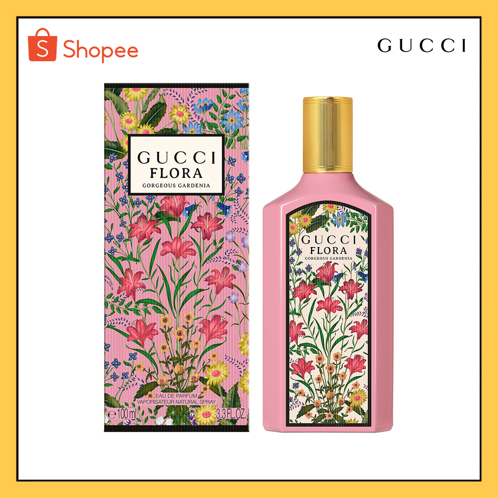 Gucci Flora Gorgeous Gardenia,Eau de Parfum Spray น้ำหอมผู้หญิง กลิ่นหอมยาวนาน