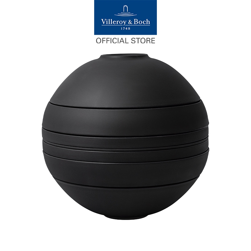 Villeroy & Boch - Iconic La Boule ชุดจานชามพอร์ซเลน 7 ชิ้น สี Black 10-1665-9094