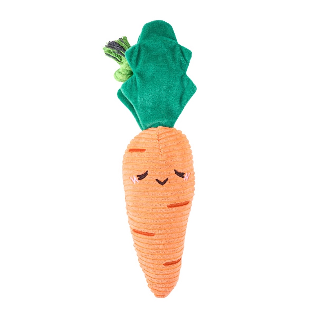 ZippyPaws Crinkle Crops Carrot Plush Dog Toy แครอทผ้านุ่ม Crinkle Crops สำหรับสุนัข