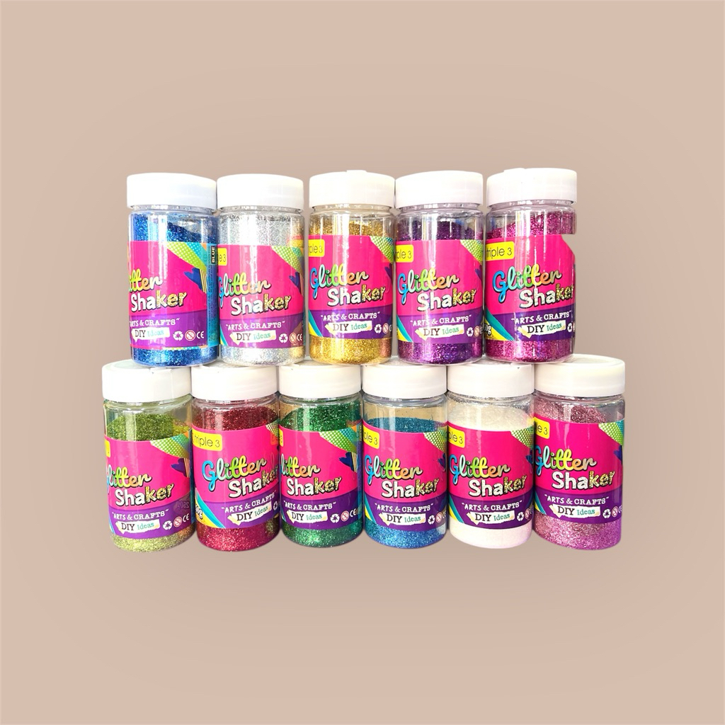Triple3 กากเพชรหลากสี Glitter Shaker