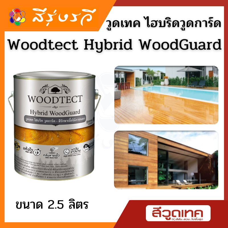 วูดเทค ไฮบริด วูดการ์ด ยูรีเทนไฮบริด Woodtect Hybrid WoodGuard WW-5500 สีใสเงา และ WW-5501 สีใสด้าน