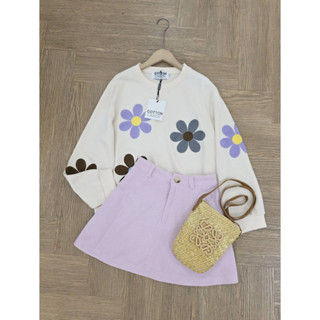 #Cotton Candy🍭เซตดอกไม้ กระโปรงม่วง New Dokmai korea set