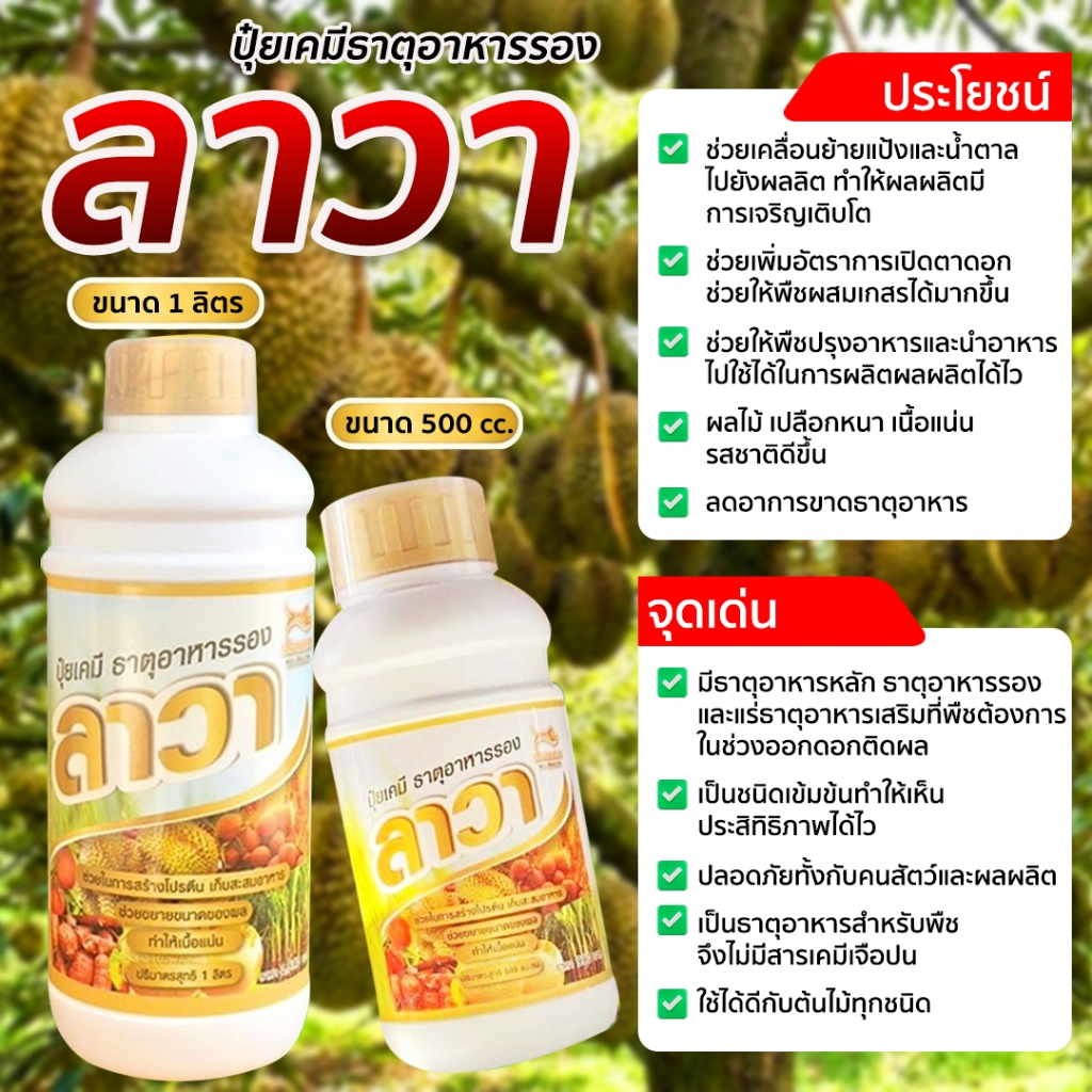 ปุ๋ยน้ำลาวา 1 ขวด ปริมาณขวดละ 1 ลิตร - รูปที่ 2