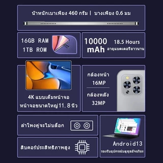 Galxy【ซื้อ1แถม11】🎁2026ใหม่ Pro11 แท็บเล็ต 11.6นิ้ว16GB ROM1TB แท็บแล็ตของแท้ Tablet Wifi 4G/5G 10000mAhแท็บเล็ตราคาถู