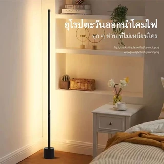 📢180 ซม. 📢 โคมไฟตั้งพื้นเส้นเรียบง่ายห้องนั่งเล่นห้องนอนโคมไฟตั้งโต๊ะโคมไฟตกแต่งรีโมทคอนโทรลหรี่ไฟตกแต่ง