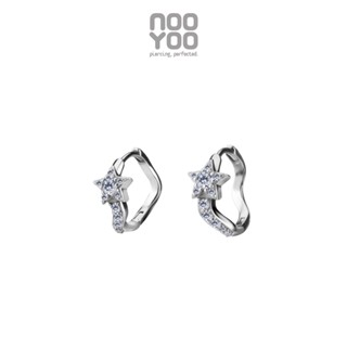 NooYoo ต่างหูสำหรับผิวแพ้ง่าย Twinkle Star Hoops Surgical St…