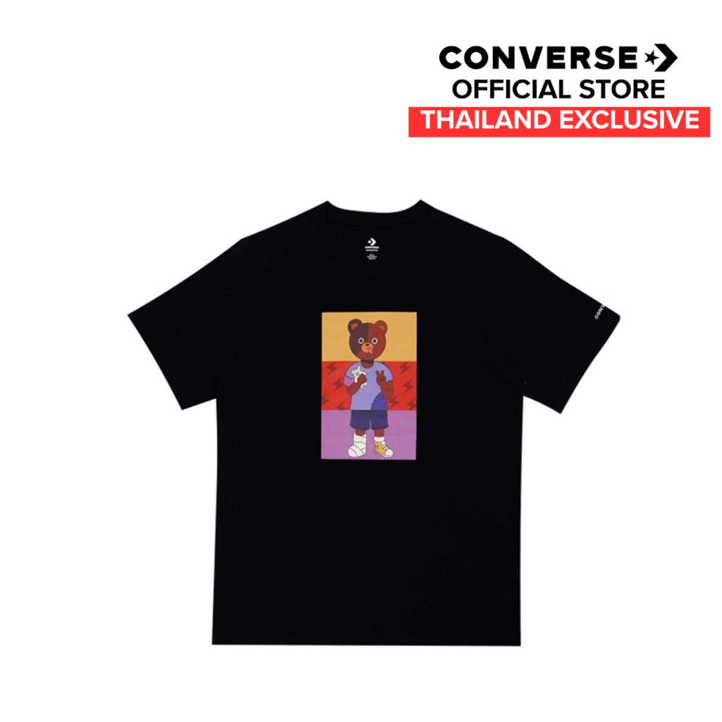 CONVERSE เสื้อยืด BEAR HEAL THE HEART TEE BLACK UNISEX 1230010AU_F5BKXX