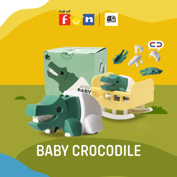 HALFTOYS (ฮาล์ฟทอยส์) Half Baby : Crocodile ของเล่นเสริมพัฒนาการเด็ก 3 ขวบขึ้นไป