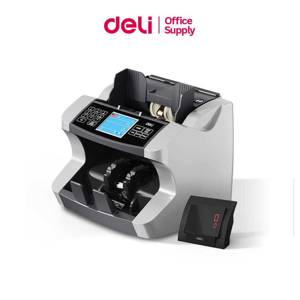 Deli  เครื่อง​ตรวจ​ธนบัตร เครื่อง​นับ​แบงค์​ รองรับหลายสกุลเงิน ตรวจจับแบงค์ปลอม Bill Counter