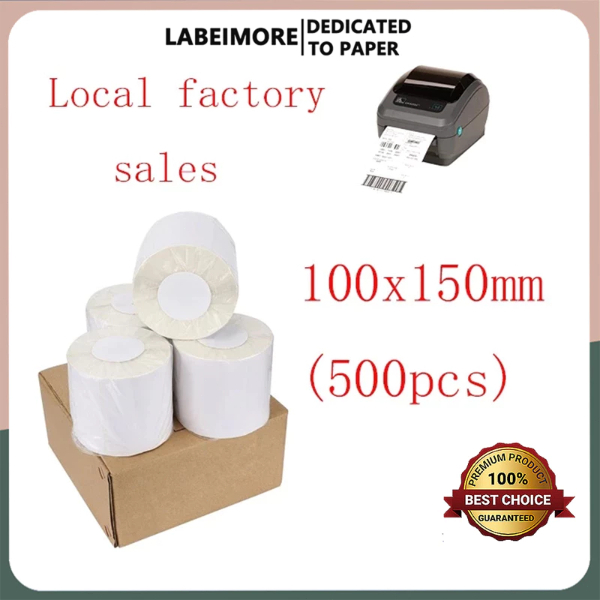 LabelMore สติ๊กเกอร์กันความร้อน ฉลากความร้อน กระดาษห่อ100x150X350/500