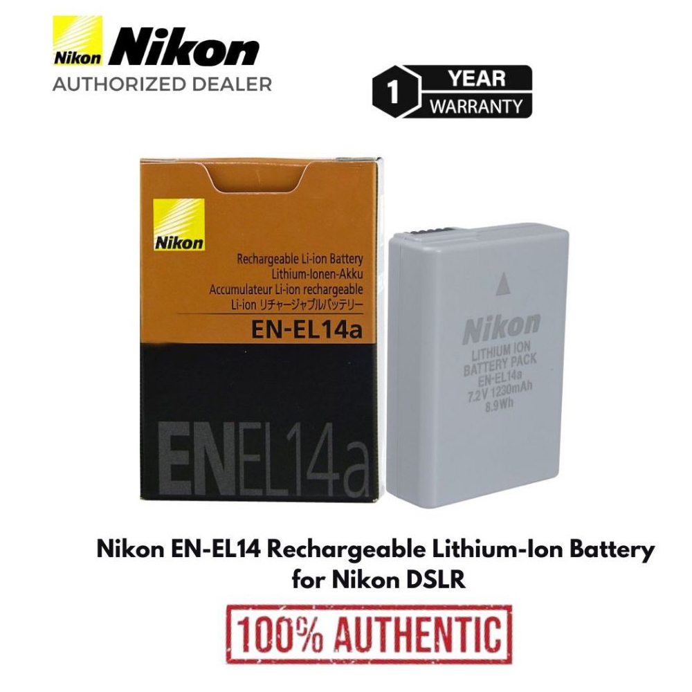 ต้นฉบับ Nikon EN-EL14 & EN-EL14a แบต for Df D3100 D3200 D3300 D3400 D3500 D5100 D5200 D5300 D5500 D5