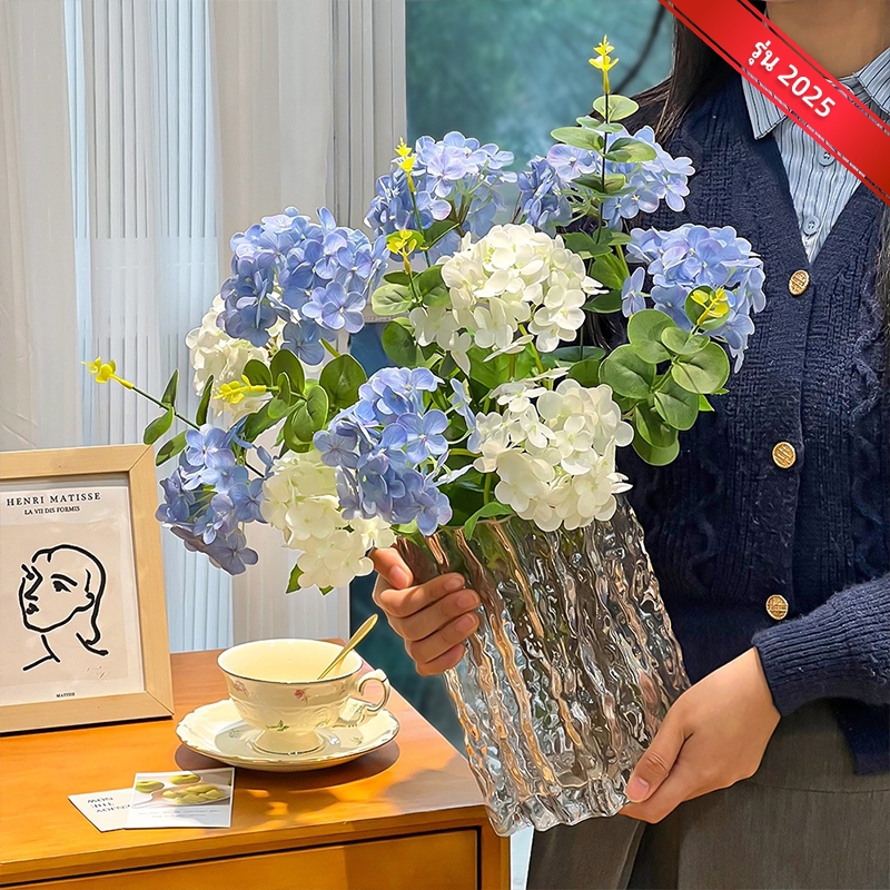 ดอกไฮเดรนเยียประดิษฐ์ สวยเหมือนจริง – ดอกไม้ปลอมคุณภาพสูง สำหรับแต่งบ้าน ห้องนั่งเล่น และโต๊ะทำงาน - รูปที่ 6