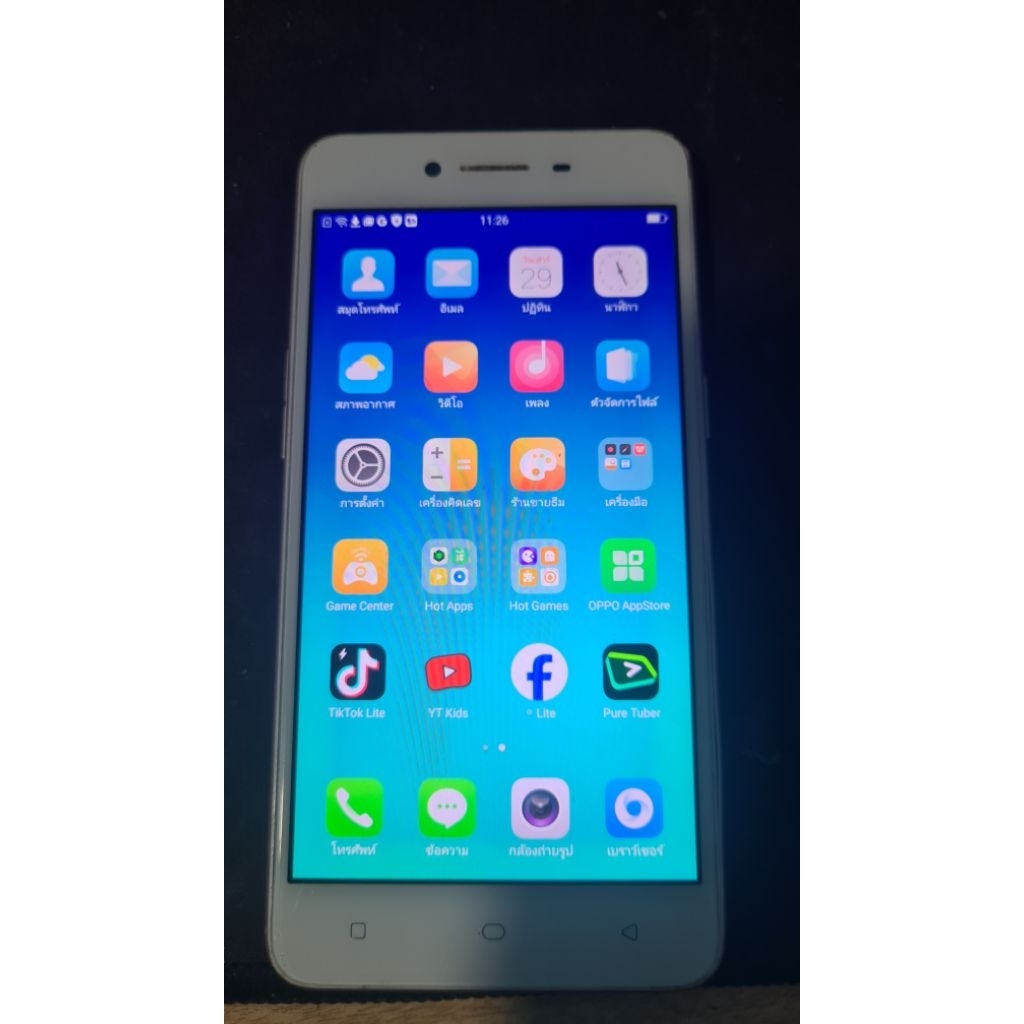 OPPO a37F มือสองพอใช้งานอด้ Android 5.1 รองรับ YouTube เขียว