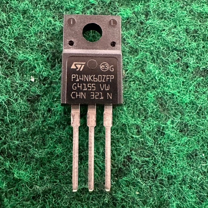 P14NK60ZFP STP14NK60ZFP 14NK60  , P14NK50ZFP STP14NK50ZFP  , P14NK50Z  , STP P14NK  จำนวน 1 ตัว